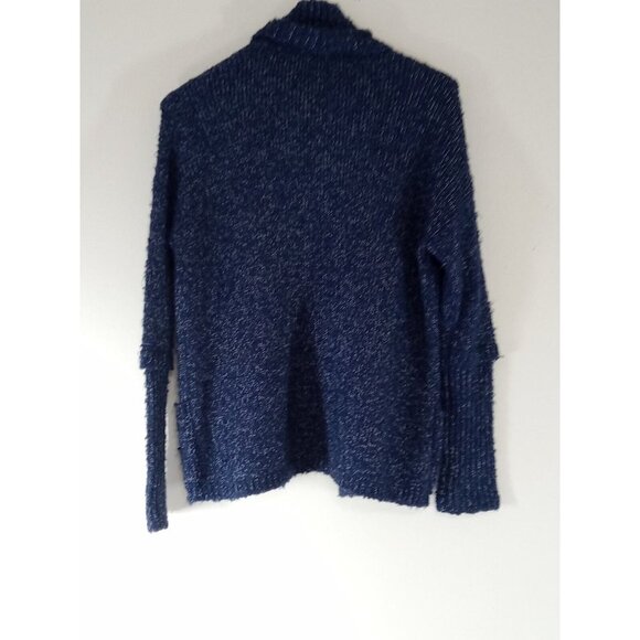 BCBGENERATION Women Sweater Preowned Long Sleeves Navy Blue White MEDIUM LARGE - Picture 5 of 10